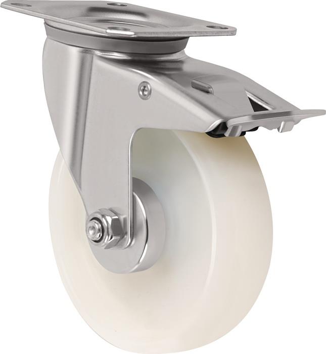 TECWERK 2000276029 Lenkrolle D.200mm Trgf.350kg m.Festst.PA 135x110mm TECWERK 20