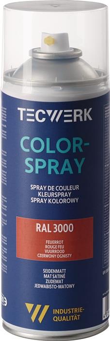 TECWERK 2000354200 Colorspray feuerrot seidenmatt RAL 3000 400ml Spraydose TECWE