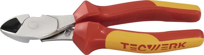 TECWERK 2000810157 Kraftseitenschneider L.180mm verchr.VDE Mehrkomp.-Hüllen TECW