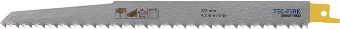 TECWERK 2000814922 Säbelsägeblatt L.225mm B.19mm 4,2mm TPI 6 HCS/CV 5 St./Karte