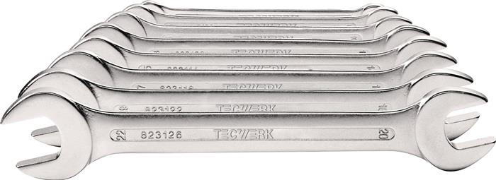 TECWERK  Doppelmaulschlüssel-Satz  12-teilig SW6-32 mm CV-Stahl verchromt