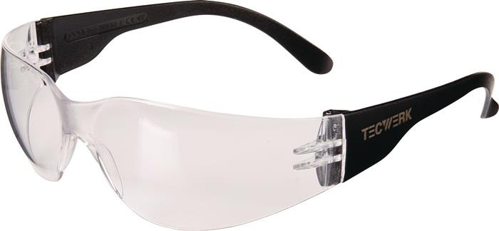 TECWERK 2000370018 Schutzbrille Daylight Basic EN 166 Bügel schwarz,Scheibe klar