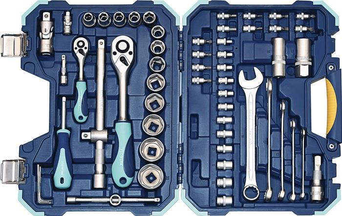 TECWERK  Steckschlüssel-Satz  60-teilig 1/4 + 1/2 '' Schlüsselweiten 4-32 mm Anz