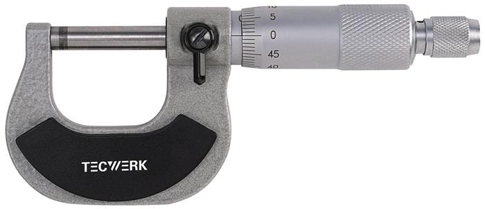 TECWERK 2000851151 Bügelmessschraube DIN 863/1 0-25mm Spindel-D.6,5mm TECWERK 20