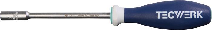 TECWERK 2000827153 Sechskantsteckschlüssel SW 7mm Klingen-L.125mm Gesamt-L.240mm