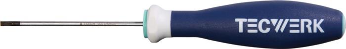 TECWERK 2000827016 Schraubendreher Schneiden-B.2,5mm Klingen-L.75mm 3K-Griff Run
