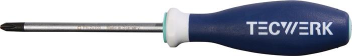 TECWERK 2000827053 Schraubendreher Gr.PH 2 Klingen-L.100mm 3K-Griff Rundkl.TECWE