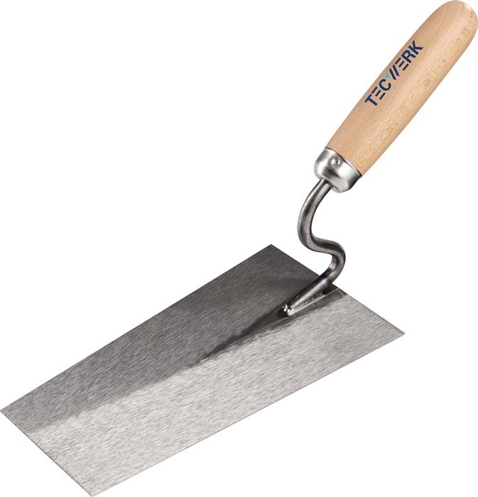 TECWERK 2000816715 Maurerkelle L.200mm B.140mm m.Buchenholzheft,S-Hals gehär.Sta
