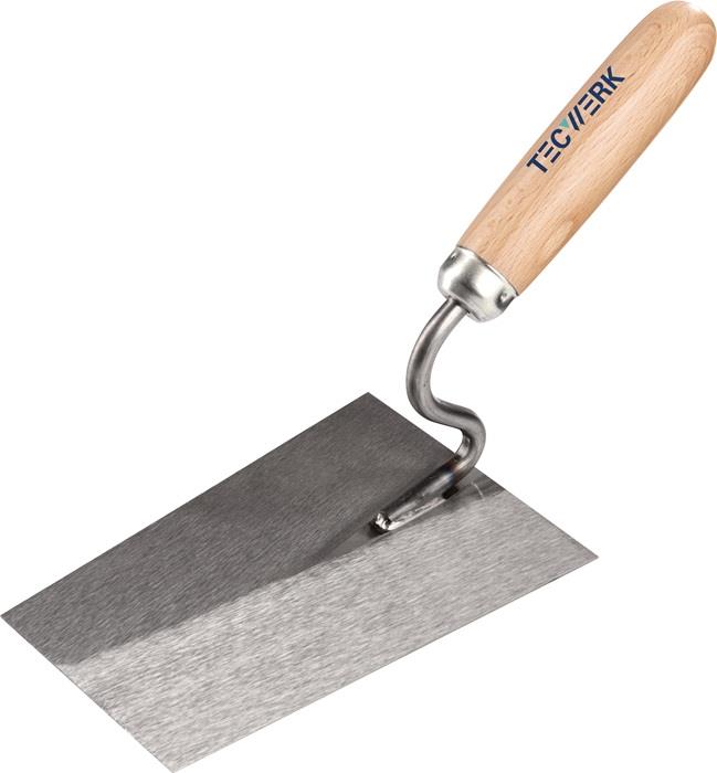 TECWERK 2000816713 Maurerkelle L.160mm B.115mm m.Buchenholzheft,S-Hals gehär.Sta