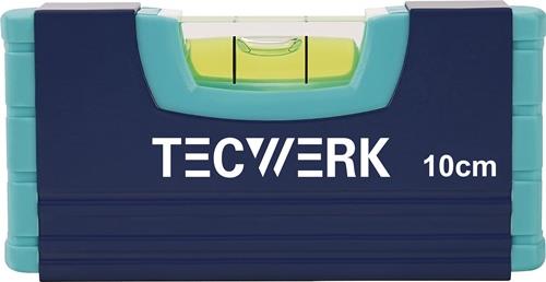 TECWERK  Wasserwaage  10 cm Aluminium blau ± 1,0 mm/m