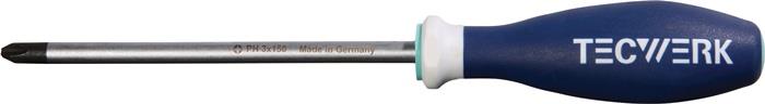 TECWERK 2000827055 Schraubendreher Gr.PH 3 Klingen-L.150mm 3K-Griff Rundkl.TECWE