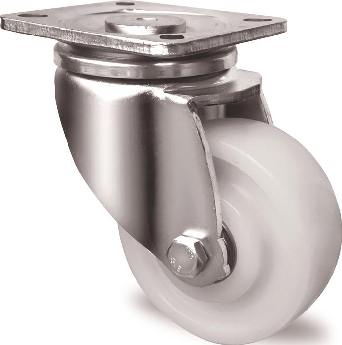 TECWERK 2000276080 Schwerlast-Lenkrolle D.125mm Trgf.700kg Ku.Platte L100xB85mm