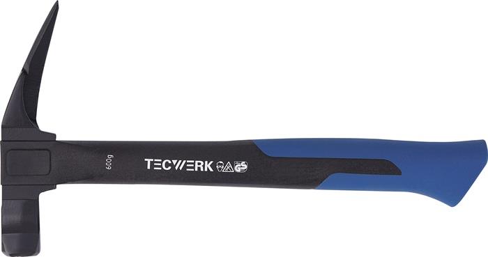TECWERK 2000811132 Latthammer Kopf-G.600g m.Magnet geraut schwarz lack.TECWERK 2