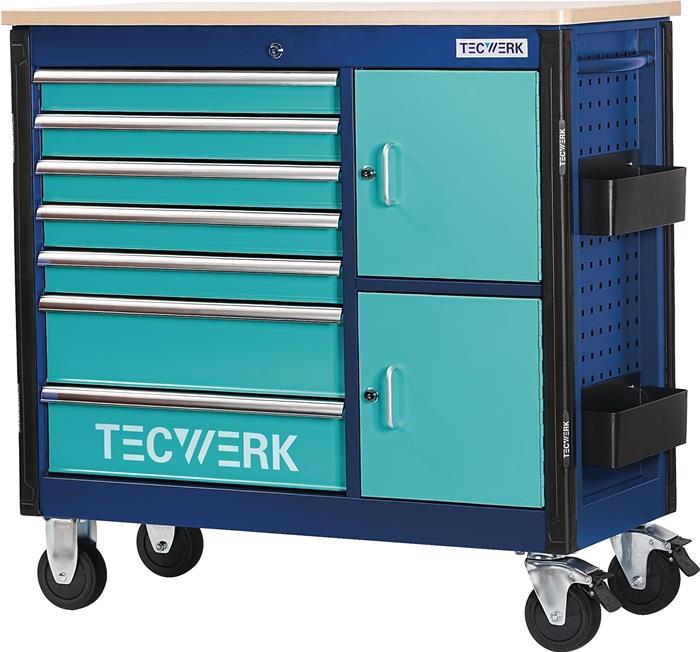 TECWERK 2000871508 Rollwerkbank PLUS 2.0 T Außen-B1090xT500xH1055mm Schubl.7 30k