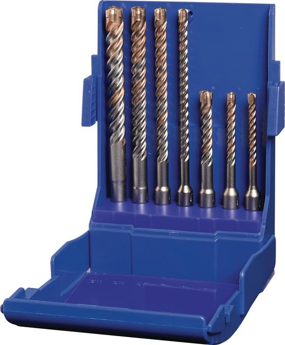 TECWERK  Hammerbohrer-Satz Multicutter 4 7-teilig SDS-plus Kunststoffkassette