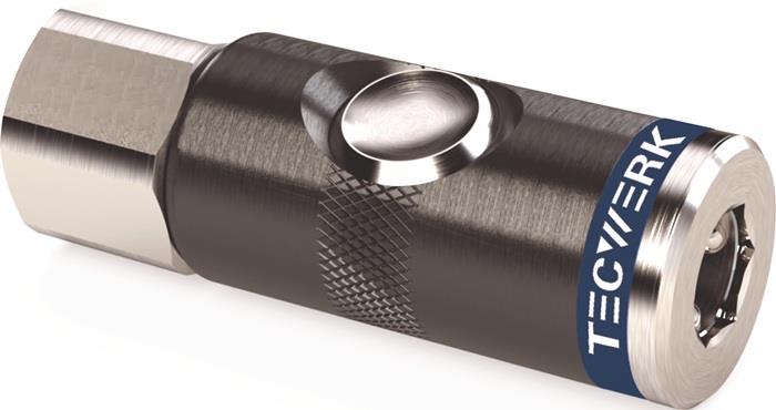 TECWERK 2000351995 Druckknopf-Sicherheitskup plung DN 7,4,IG AluNBR Gew.G 1/2 Zo