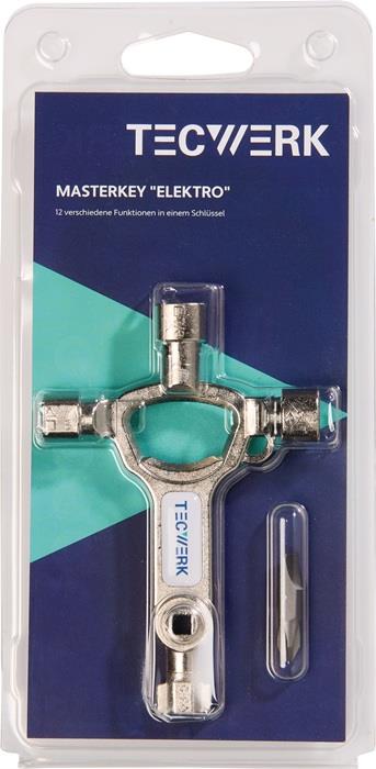 TECWERK 2000829772 Schaltschrankschlüssel 9 Funktionen integr.Flaschenöffner TEC