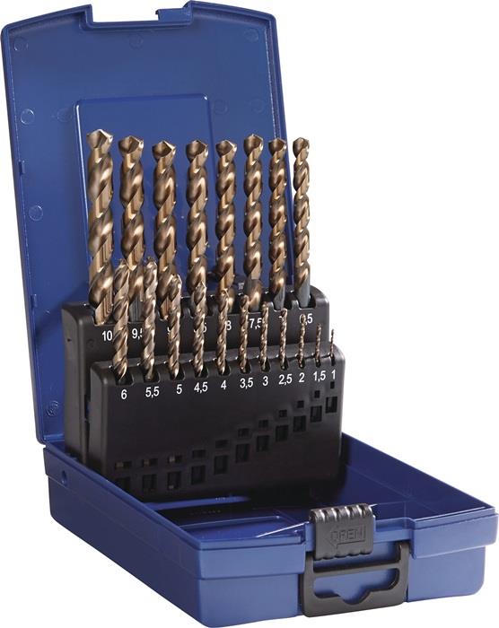 TECWERK  Spiralbohrer-Satz DIN 338 Typ VA Nenn-Ø 1-10x0,5 mm HSS-Co5 dampfangela