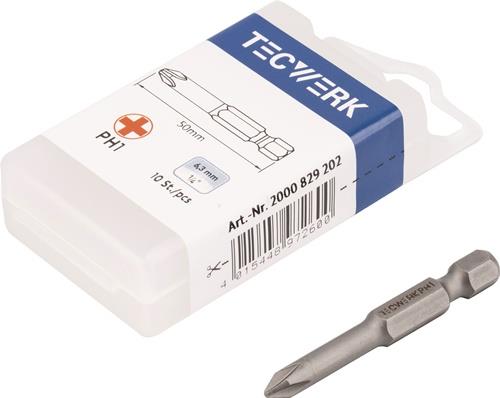 TECWERK 2000829202 Bit 1/4 Zoll PH 1 L.50mm TECWERK 2000829202