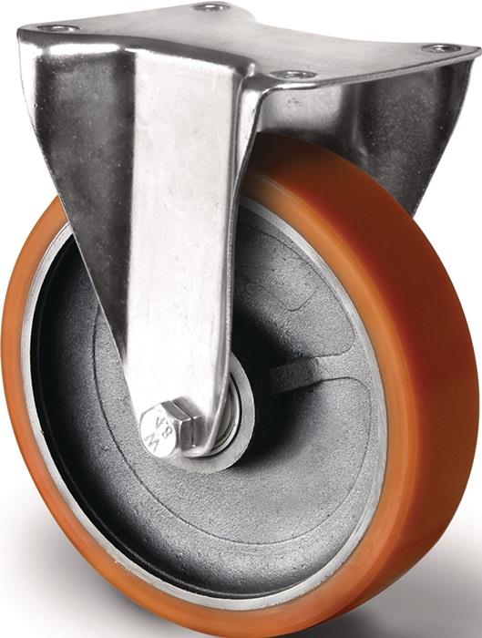 TECWERK  Schwerlastbockrolle  Rad-Ø 125 mm Tragfähigkeit 700 kg Bockrolle Guß-Po