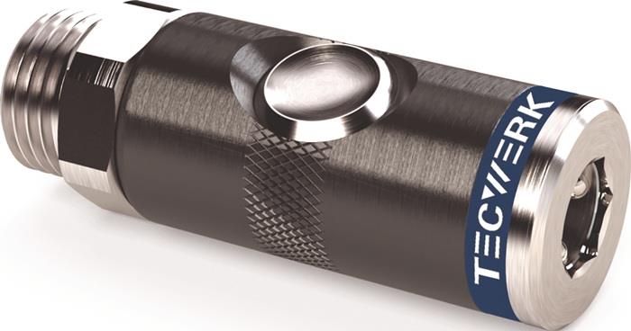 TECWERK 2000351992 Druckknopf-Sicherheitskup plung DN 7,4,AG AluNBR Gew.G 1/2 Zo