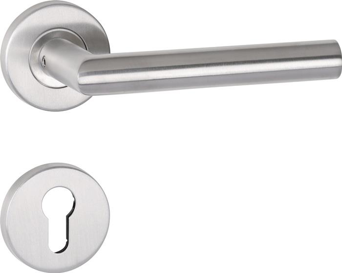 TECWERK  Feuerschutzgarnitur NW-495-1 Edelstahl 61 D/D für Türstärke 40-58 mm PZ