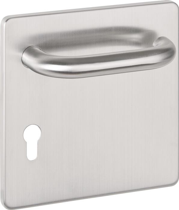 TECWERK  Breitschildgarnitur NW-405-5 Edelstahl matt WC Breitschild-WC-Garnitur