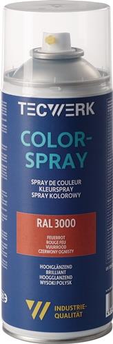 TECWERK 2000354207 Colorspray feuerrot hochglänzend RAL 3000 400ml Spraydose TEC