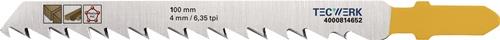 TECWERK 2000814652 Stichsägeblatt Gesamt-L.100mm Zahnt.4mm S.1,45mm HCS 5 St./Ka