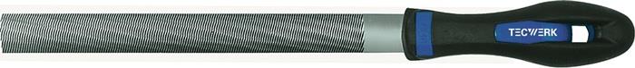 TECWERK 2000840155 Werkstattfeile DIN 7261 L.150mm Q.16x5mm Hieb 2 Halbrund 2K-E
