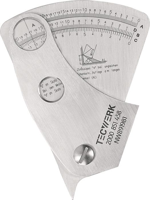 TECWERK 2000851458 Schweißnahtspeziallehre Ablesegenauigkeit 0,1mm TECWERK 20008