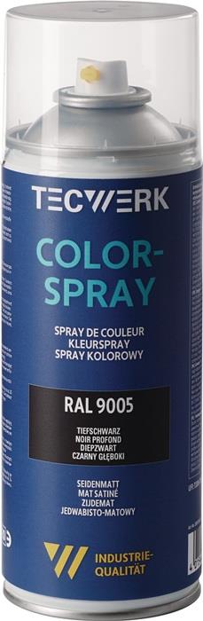 TECWERK 2000354203 Colorspray tiefschwarz seidenmatt RAL 9005 400ml Spraydose TE