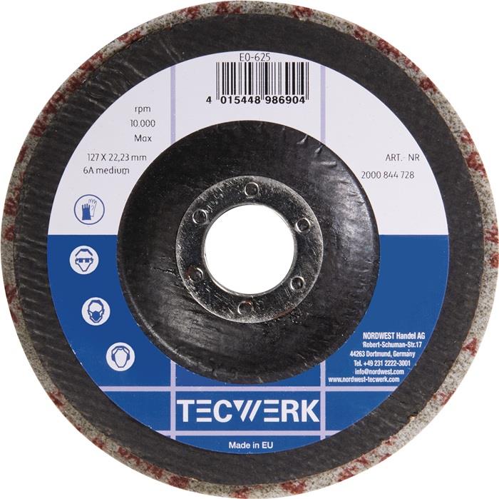 TECWERK  Vlies-Kompaktscheibe BUF014 Ø 125 mm Bohrungs-Ø 22,23 mm mit Fiberglasr