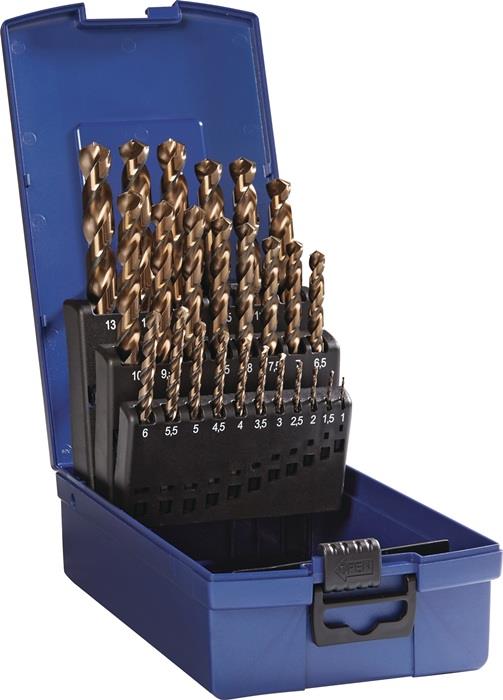 TECWERK  Spiralbohrer-Satz DIN 338 Typ VA Nenn-Ø 1-13x0,5 mm HSS-Co5 dampfangela