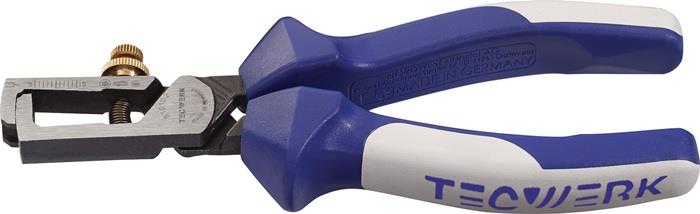 TECWERK 2000810381 Abisolierzange L.160mm verchr.Mehrkomp.-Hülle m.Öffnungsf.TEC