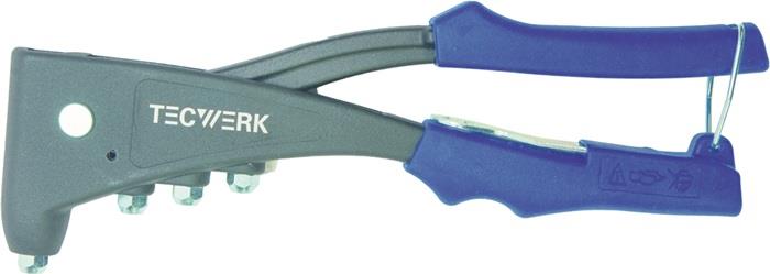 TECWERK 2000813025 Handblindnietsetzgerät L.255mm Arbeitsber.2,4-5mm m.Öffnungsf