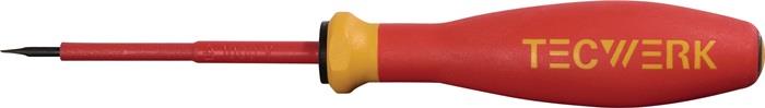 TECWERK 2000828025 Schraubendreher Schneiden-B.2,5mm Klingen-L.75mm VDE isol.TEC