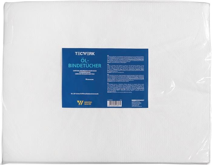 TECWERK 2000369661 Ölbindetücher L.40cm B.50cm S.0,5cm 10x20 Tü.Krt.TECWERK 2000