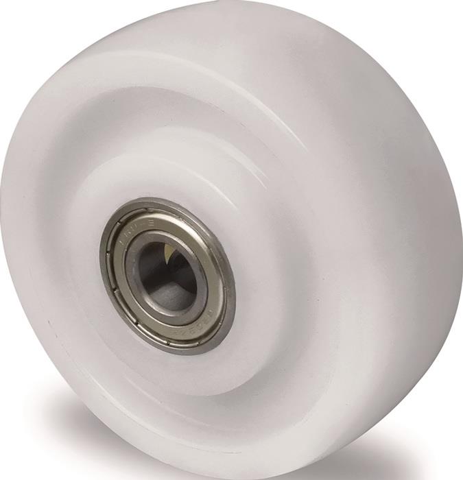 TECWERK 2000276092 Ersatzrad D.125mm Trgf.700kg PA weiß Achs-D.10mm Nabenl.45/47