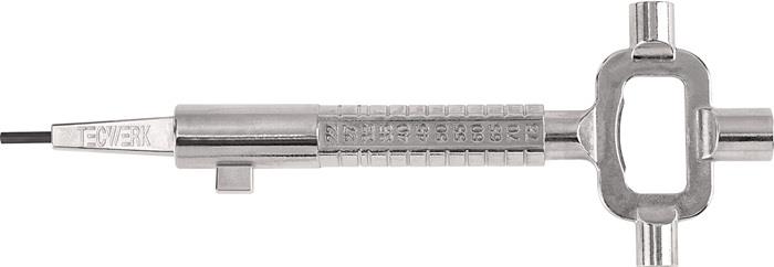 TECWERK 2000251567 Bautenschlüssel Univ.inkl.Mitnehmer f.PZ-Schlösser STA ma ver