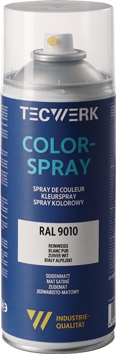 TECWERK 2000354204 Colorspray reinweiß seidenmatt RAL 9010 400ml Spraydose TECWE
