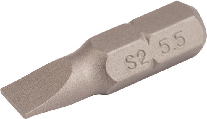 TECWERK 2000829106 Bit f.Schlitzschrauben 5,5mm L.25mm 1/4 Zoll C6,3 Schneidenst