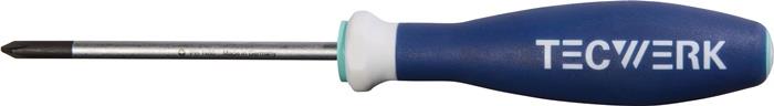 TECWERK 2000827051 Schraubendreher Gr.PH 1 Klingen-L.80mm 3K-Griff Rundkl.TECWER