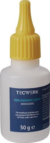 TECWERK 2000353922 Sekundenkleber dickflüssig 50g farblos Flasche TECWERK 200035