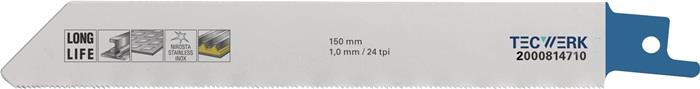 TECWERK 2000814933 Säbelsägeblatt L.300mm B.19mm TPI 10/14 2,5/1,8mm 5 St./Karte
