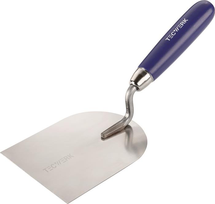 TECWERK  Stukkateurspachtel  Breite 100 mm rostfrei, m. Buchenholzheft Edelstahl