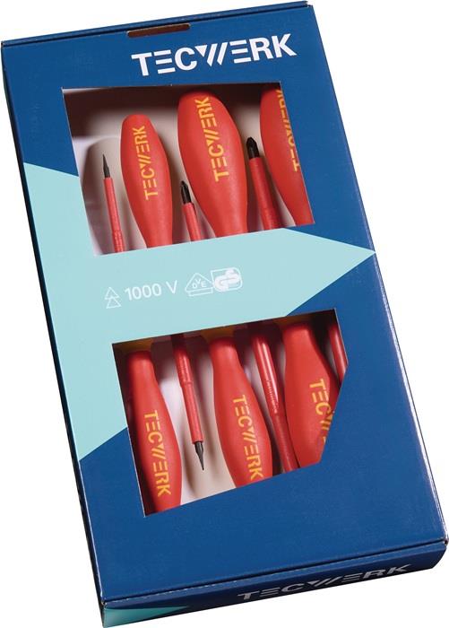 TECWERK  Schraubendreher-Satz  7-teilig Schlitz / PZD VDE