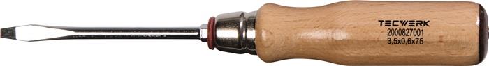 TECWERK 2000827001 Schraubendreher Schneiden-B.3,5mm Klingen-L.75mm Holzgr.Rundk
