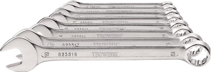 TECWERK  Ringmaulschlüssel-Satz  12-teilig Schlüsselweite 6-22 mm Form A CV-Stah
