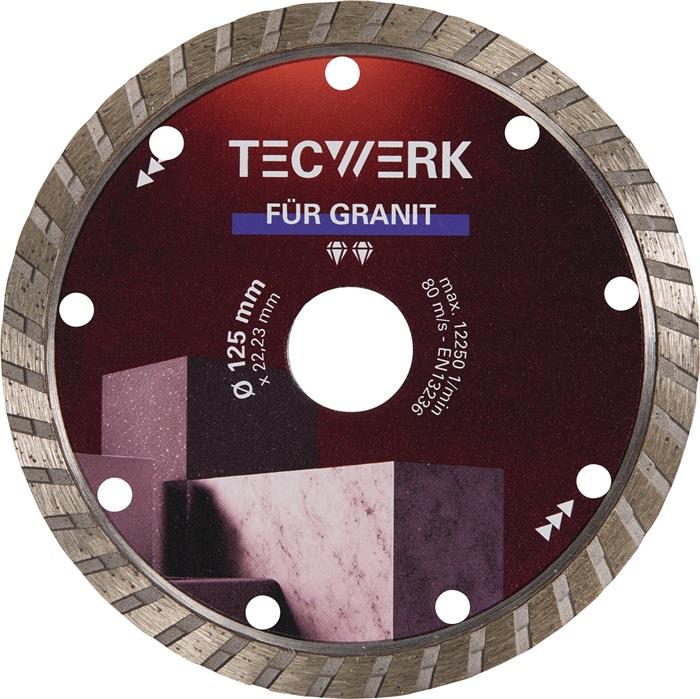 TECWERK 2000865410 Diamanttrennscheibe GRANIT D.115mm Bohr.22,23mm Seg.-H.7mm Se